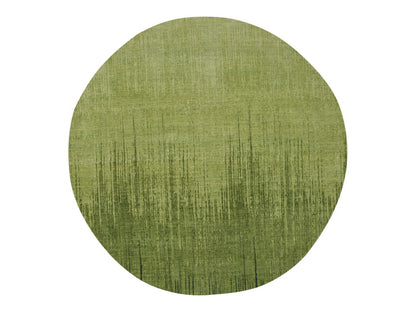Green 12'1" x 12'1" Modern and Contemporary Hand knotted Wool Rug - Sku: O075856