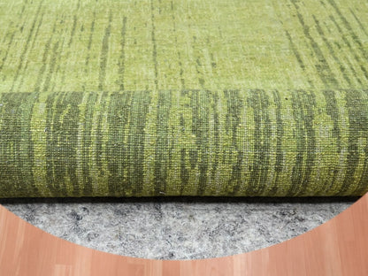 Green 12'1" x 12'1" Modern and Contemporary Hand knotted Wool Rug - Sku: O075856