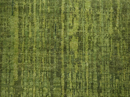 Green 12'1" x 12'1" Modern and Contemporary Hand knotted Wool Rug - Sku: O075856