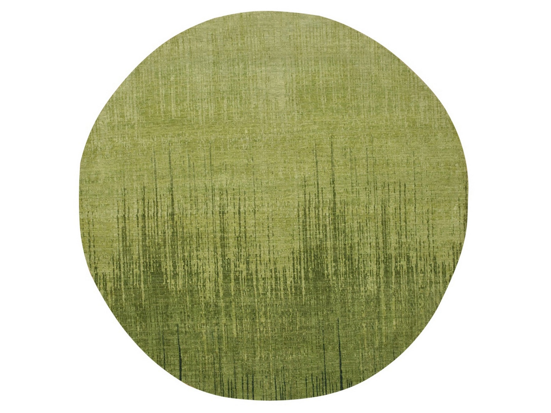 Modern / Contemporary hand-knotted wool rug in Green, 9'11" x 9'11" — SKU O075857