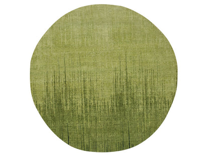 Modern / Contemporary hand-knotted wool rug in Green, 9'11" x 9'11" — SKU O075857