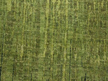 Green 9'11" x 9'11" Modern and Contemporary Hand knotted Wool Rug - Sku: O075857