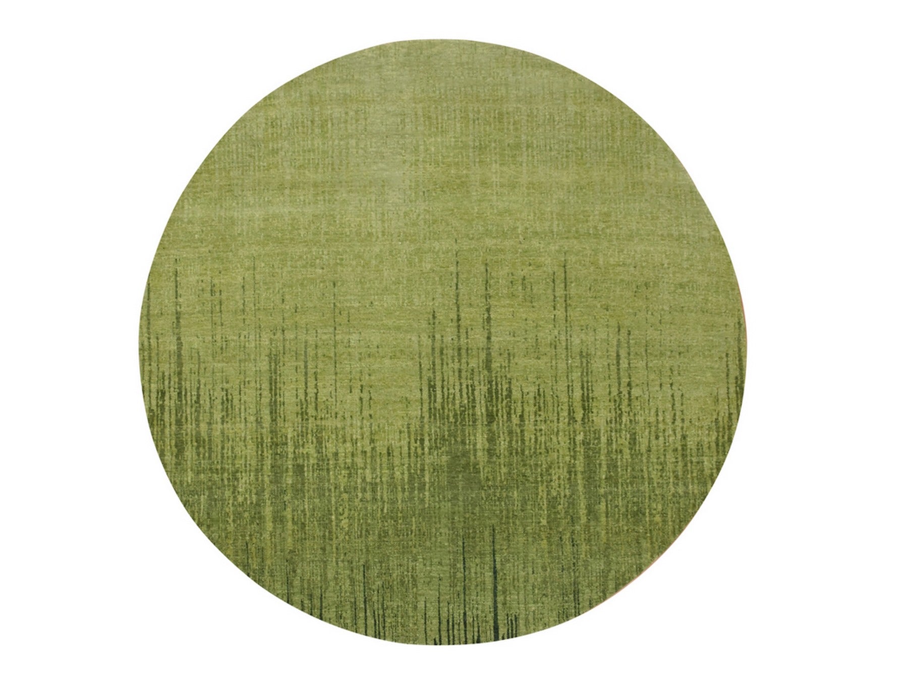 Green 8'1" x 8'1" Modern and Contemporary Hand knotted Wool Rug - Sku: O075858