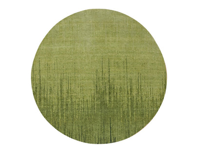 Green 8'1" x 8'1" Modern and Contemporary Hand knotted Wool Rug - Sku: O075858