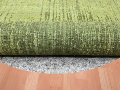 Green 8'1" x 8'1" Modern and Contemporary Hand knotted Wool Rug - Sku: O075858