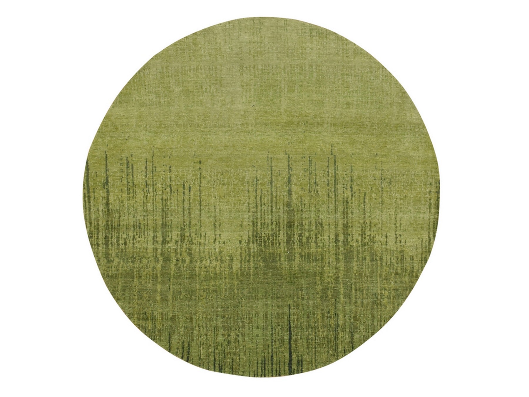Green 6'2" x 6'2" Modern and Contemporary Hand knotted Wool Rug - Sku: O075859