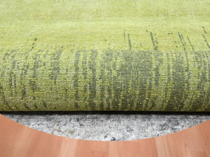 Green 6'2" x 6'2" Modern and Contemporary Hand knotted Wool Rug - Sku: O075859