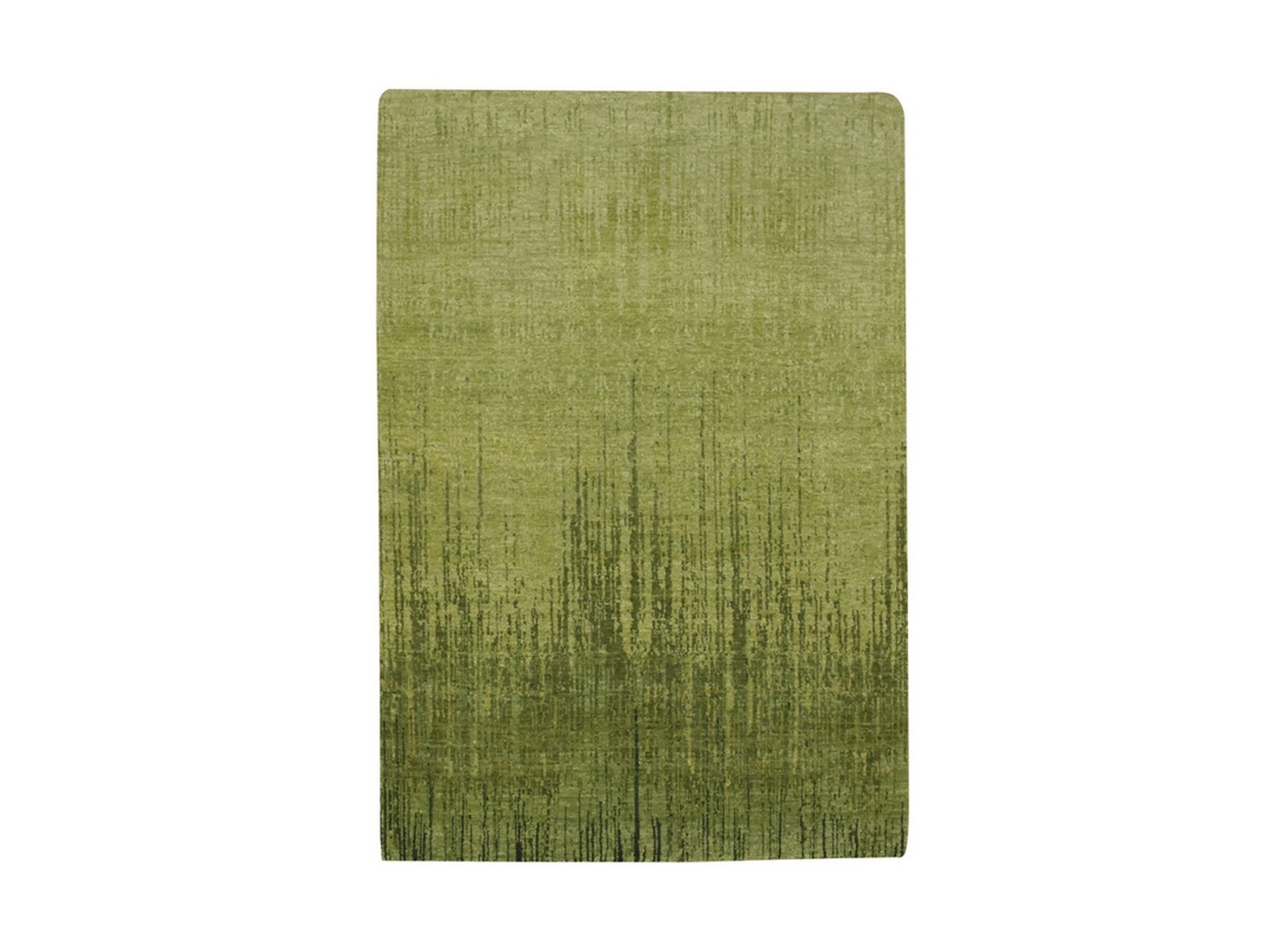 Green 4'1" x 6'3" Modern and Contemporary Hand knotted Wool Rug - Sku: O075860