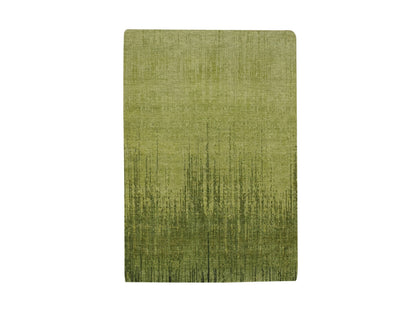 Green 4'1" x 6'3" Modern and Contemporary Hand knotted Wool Rug - Sku: O075860