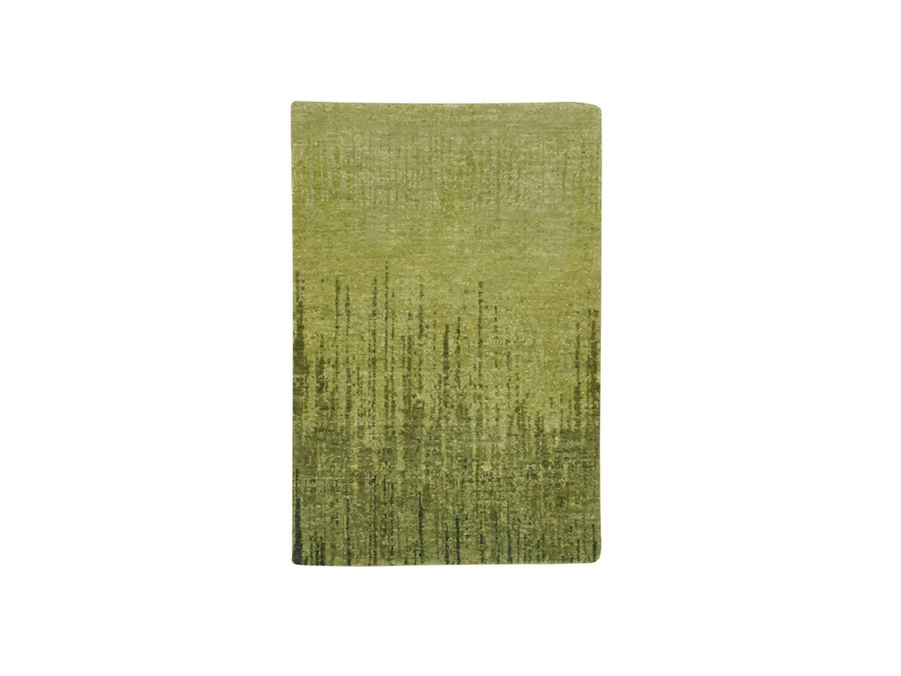 Green 2'1" x 3'2" Modern and Contemporary Hand knotted Wool Rug - Sku: O075862