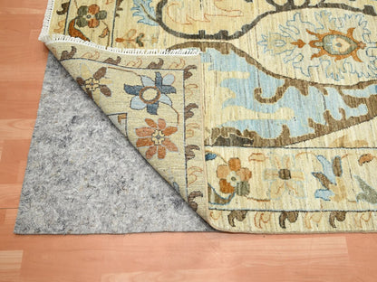 Beige 9'0" x 12'5" Fine Oriental Hand knotted Wool Rug - Sku: O075866