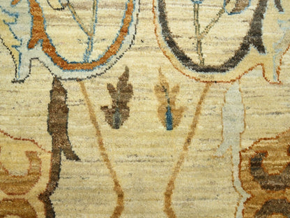 Beige 9'0" x 12'5" Fine Oriental Hand knotted Wool Rug - Sku: O075866