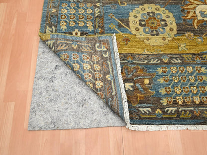 Brown 8'0" x 10'0" Oushak And Peshawar Hand knotted Wool Rug - Sku: O075868