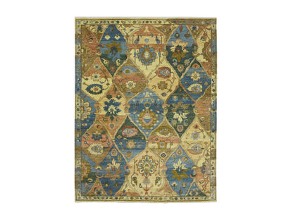Beige 9'1" x 12'0" Oushak And Peshawar Hand knotted Wool Rug - Sku: O075869