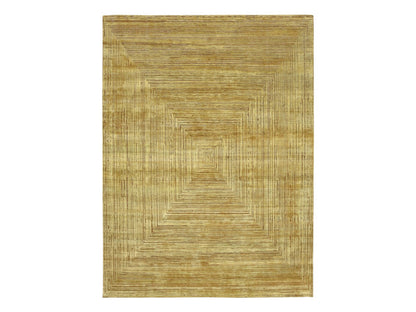 Brown 8'10" x 12'1" Modern and Contemporary Hand knotted Wool/Silk Rug - Sku: O075872