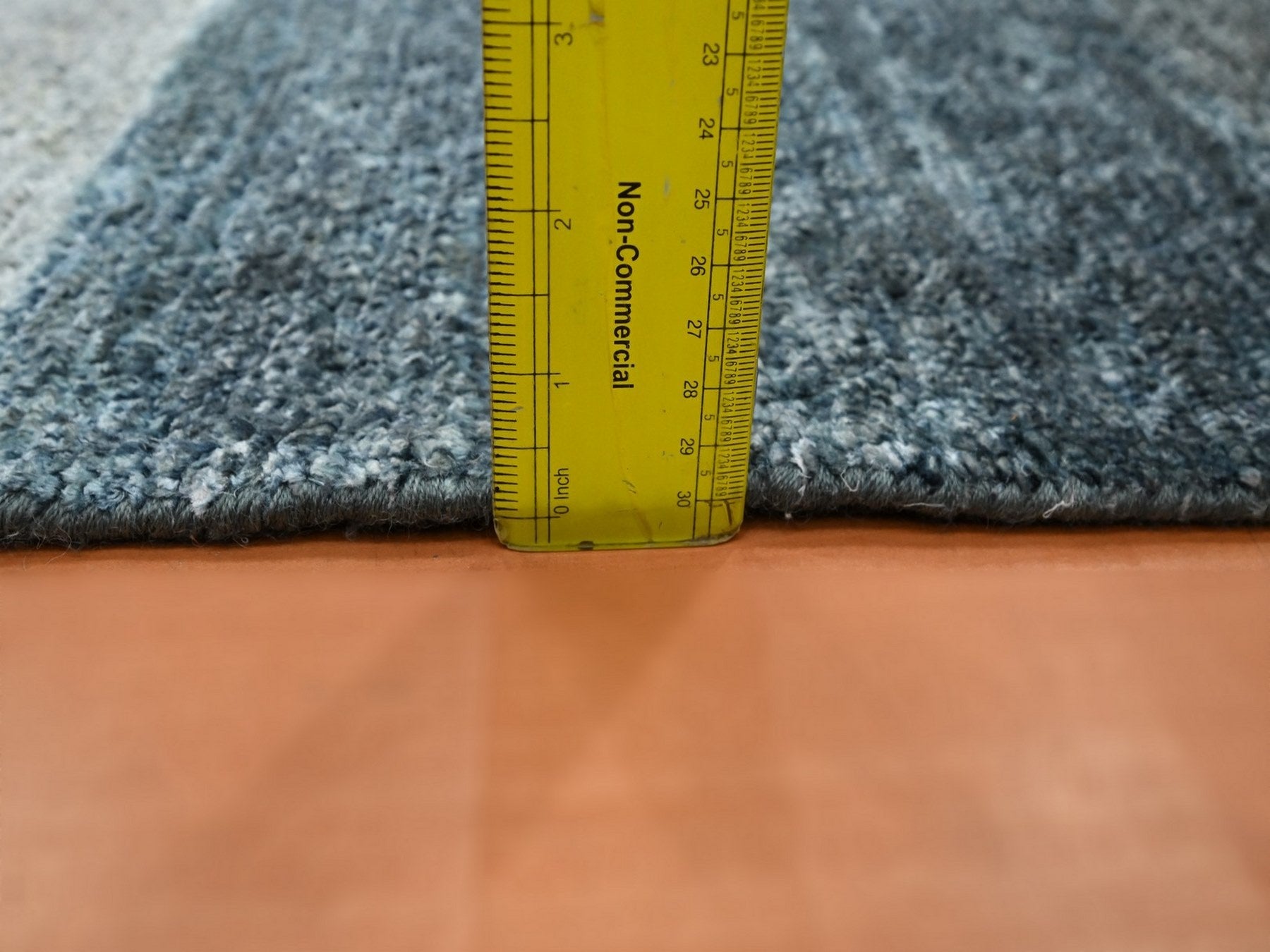Modern / Contemporary hand-knotted wool/silk runner in Gray, 1' x 12' — SKU O075883 (view 3)