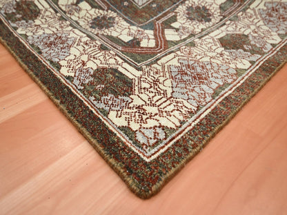 Brown 9'0" x 11'11" Khotan and Samarkand Hand knotted Wool Rug - Sku: O075887