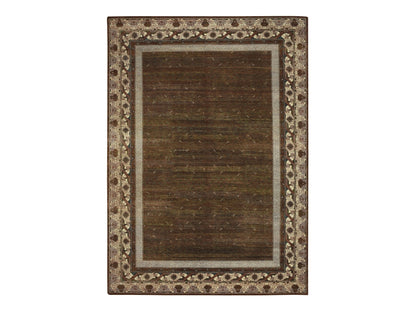 Brown 9'11" x 14'1" Khotan and Samarkand Hand knotted Wool Rug - Sku: O075888