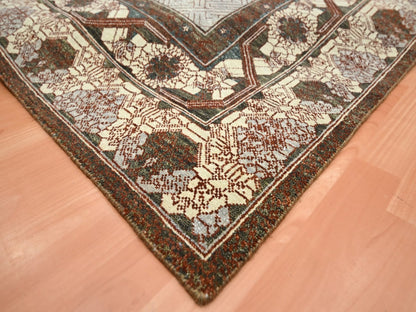 Brown 9'11" x 14'1" Khotan and Samarkand Hand knotted Wool Rug - Sku: O075888