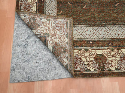 Brown 8'0" x 10'3" Khotan and Samarkand Hand knotted Wool Rug - Sku: O075889