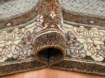 Brown 8'0" x 10'3" Khotan and Samarkand Hand knotted Wool Rug - Sku: O075889
