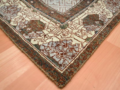Brown 8'0" x 10'3" Khotan and Samarkand Hand knotted Wool Rug - Sku: O075889