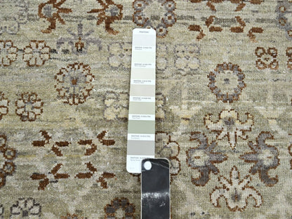 Beige 8'11" x 11'11" Fine Oriental Hand knotted Wool Rug - Sku: O075891