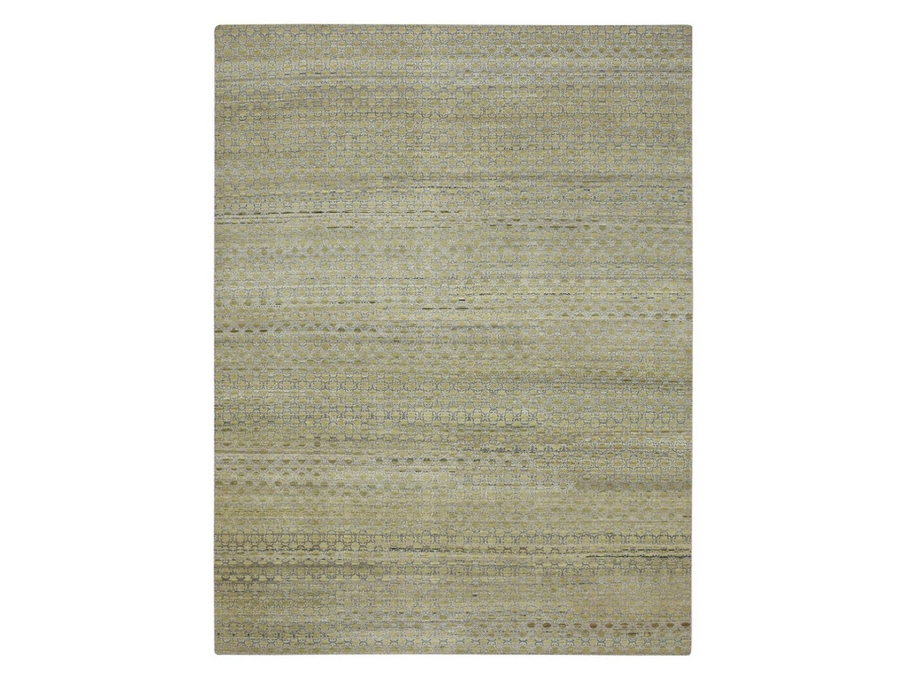 Green 9'1" x 12'1" Khotan and Samarkand Hand knotted Wool Rug - Sku: O075892