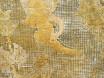 Silk hand-knotted silk rug in Yellow, 8'11" x 12'3" — SKU O075893 (view 8)