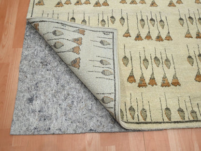 Brown 9'1" x 12'4" Modern and Contemporary Hand knotted Wool Rug - Sku: O075894