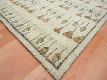 Brown 9'1" x 12'4" Modern and Contemporary Hand knotted Wool Rug - Sku: O075894