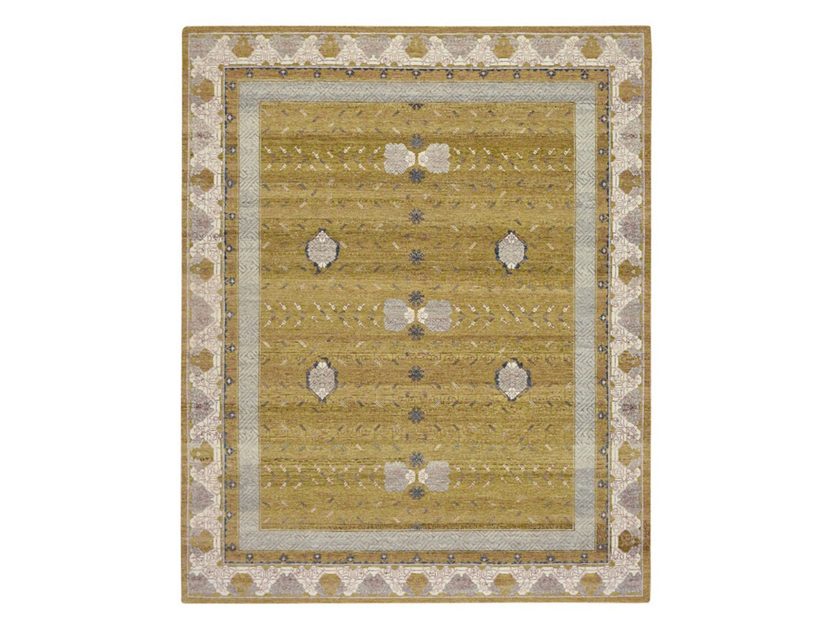 Khotan Khotan hand-knotted wool rug in Yellow & Ivory, 8'1" x 10'1" — SKU O075895