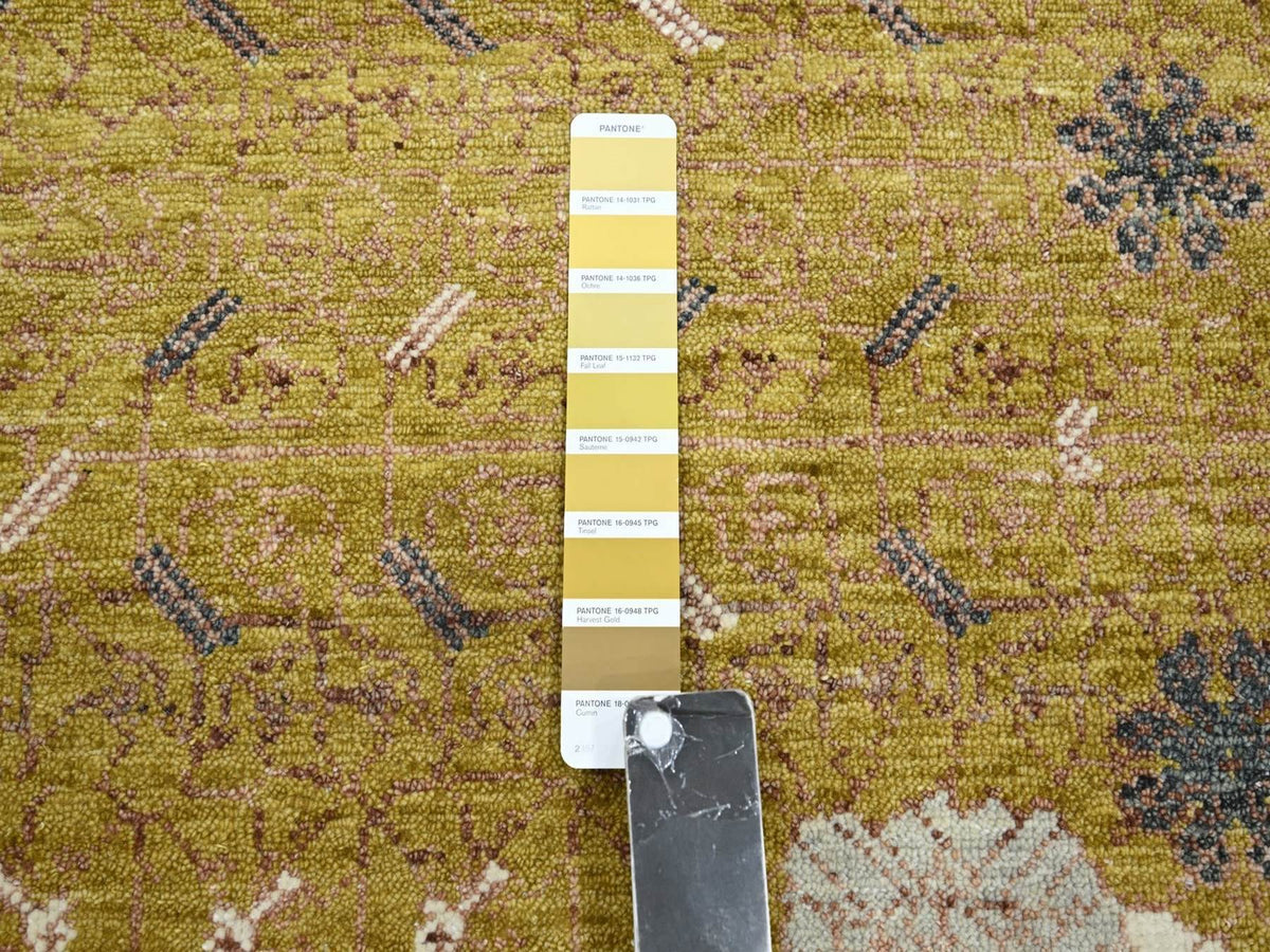 Khotan Khotan hand-knotted wool rug in Yellow & Ivory, 8'1" x 10'1" — SKU O075895 (view 7)