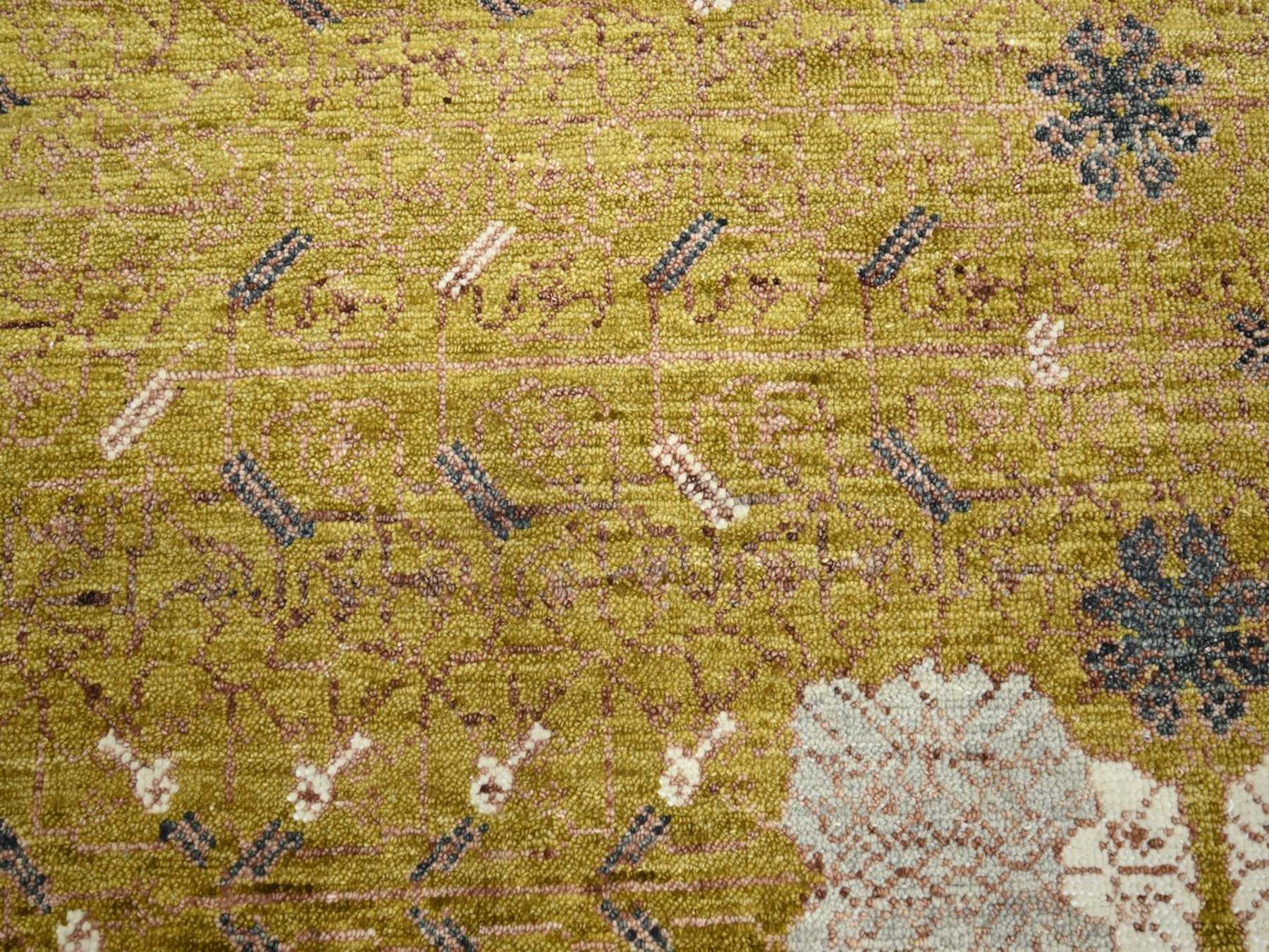 Khotan Khotan hand-knotted wool rug in Yellow & Ivory, 8'1" x 10'1" — SKU O075895 (view 8)