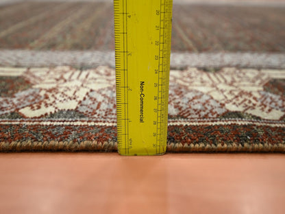 Brown 5'2" x 7'3" Khotan and Samarkand Hand knotted Wool Rug - Sku: O075896