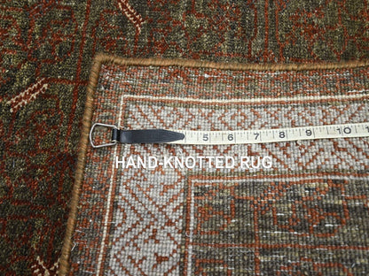 Khotan Khotan hand-knotted wool runner in Brown & Ivory, 2'7" x 8'2" — SKU O075899 (view 7)