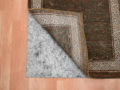 Brown 2'7" x 8'2" Khotan and Samarkand Hand knotted Wool Rug - Sku: O075900