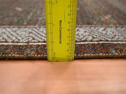 Brown 2'6" x 6'0" Khotan and Samarkand Hand knotted Wool Rug - Sku: O075902
