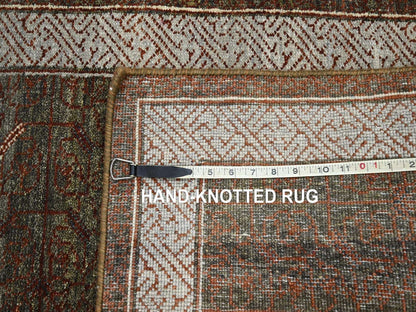 Brown 2'6" x 6'0" Khotan and Samarkand Hand knotted Wool Rug - Sku: O075902