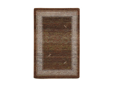 Khotan Khotan hand-knotted wool rug in Brown & Ivory, 2' x 3'2" — SKU O075904