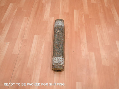 Brown 2'0" x 3'2" Khotan and Samarkand Hand knotted Wool Rug - Sku: O075904