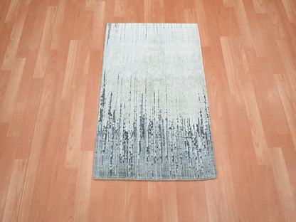Modern / Contemporary hand-knotted wool rug in Gray, 2' x 3' — SKU O075916 (view 2)