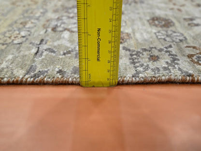 Beige 2'0" x 3'0" Khotan and Samarkand Hand knotted Wool Rug - Sku: O075924