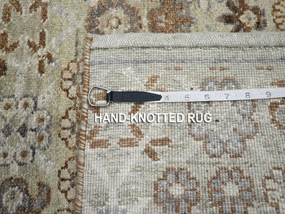 Beige 2'0" x 3'0" Khotan and Samarkand Hand knotted Wool Rug - Sku: O075925
