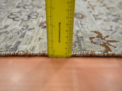 Beige 2'0" x 3'0" Khotan and Samarkand Hand knotted Wool Rug - Sku: O075926