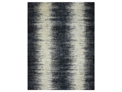 Black 11'9" x 15'0" Modern and Contemporary Hand knotted Wool Rug - Sku: O075927