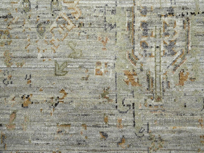 Beige 8'11" x 11'11" Modern and Contemporary Hand knotted Wool Rug - Sku: O075928
