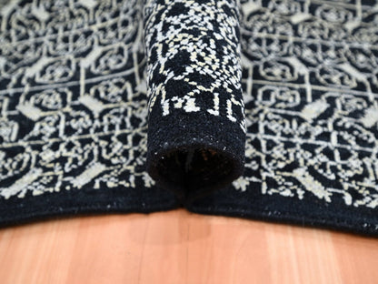 Black 9'10" x 14'4" Fine Oriental Hand knotted Wool/Silk Rug - Sku: O075930