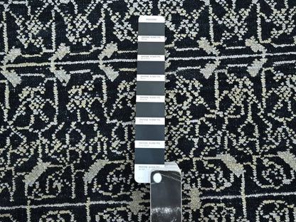 Black 9'10" x 14'4" Fine Oriental Hand knotted Wool/Silk Rug - Sku: O075930