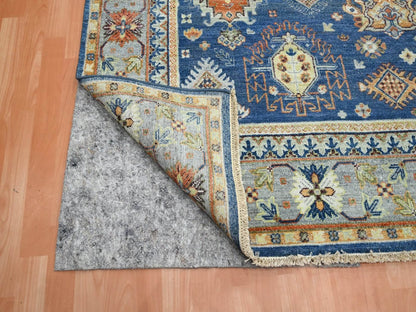 Blue 7'11" x 9'9" Tribal & Geometric Hand knotted Wool Rug - Sku: O075932